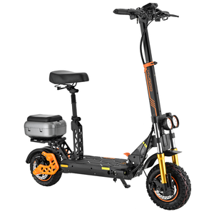 KUGOO M5 PRO electric scooter with orange suspension and rear cargo box