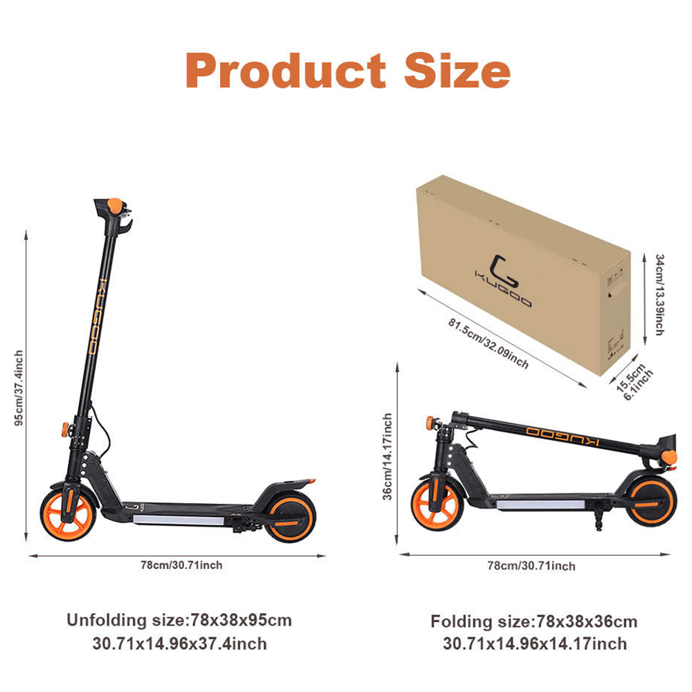 KUGOO A2 Children's Electric Scooter RGB LED Electronic Brake System KUGOO Kugoo Ride